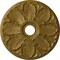 Ekena Millwork Milan Ceiling Medallion (Fits Canopies up to 4 5/8"), Hand-Painted Gold, 24 1/2"OD x 3 1/2"ID x 1"P CM24MIGLS - alternate 1